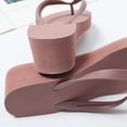 thumbnail image 6 of Yuanlong Women's Sandals EVA Wedge Platform Flip Flops Thong Sandals Non Comfort Sleek Summer Beach Casual Slides, 6 of 6