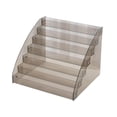thumbnail image 4 of MERIGLARE Clear Display Stand Decorative Acrylic Riser for Nail Polish Makeup Bathroom 7 Tier, 4 of 9
