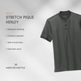 thumbnail image 7 of MERCER+METTLE Unisex Stretch Pique Henley | Moisture Wicking Polo for Men & Women, Casual Lightweight Henley for Work - Townsend Green 4XL, 7 of 7