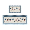 thumbnail image 3 of Elainilye Patriotic Rug Set, Non-Slip Kitchen Mat Pair with Flag Pattern, Red White Blue Doormats for Sink Stove Areas, Washable Indoor Outdoor Decor, A, 3 of 6