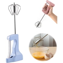 Stainless Steel Egg Whisk, Egg Mixing Tool, Hand Crank Mixers, Manual Whisk Blender Hand Push Whisk, Stainless Steel Egg Beater for Baking Stirring