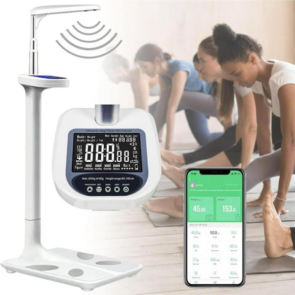 HEAXIY Báscula de Peso para Médico Profesional con Control de Aplicación, Analizador Ultrasónico de