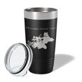 thumbnail image 2 of Thousand Island Lake Cisco Chain Map Tumbler Travel Mug Insulated Laser Engraved Coffee Cup Michigan 20 oz Black, 2 of 5