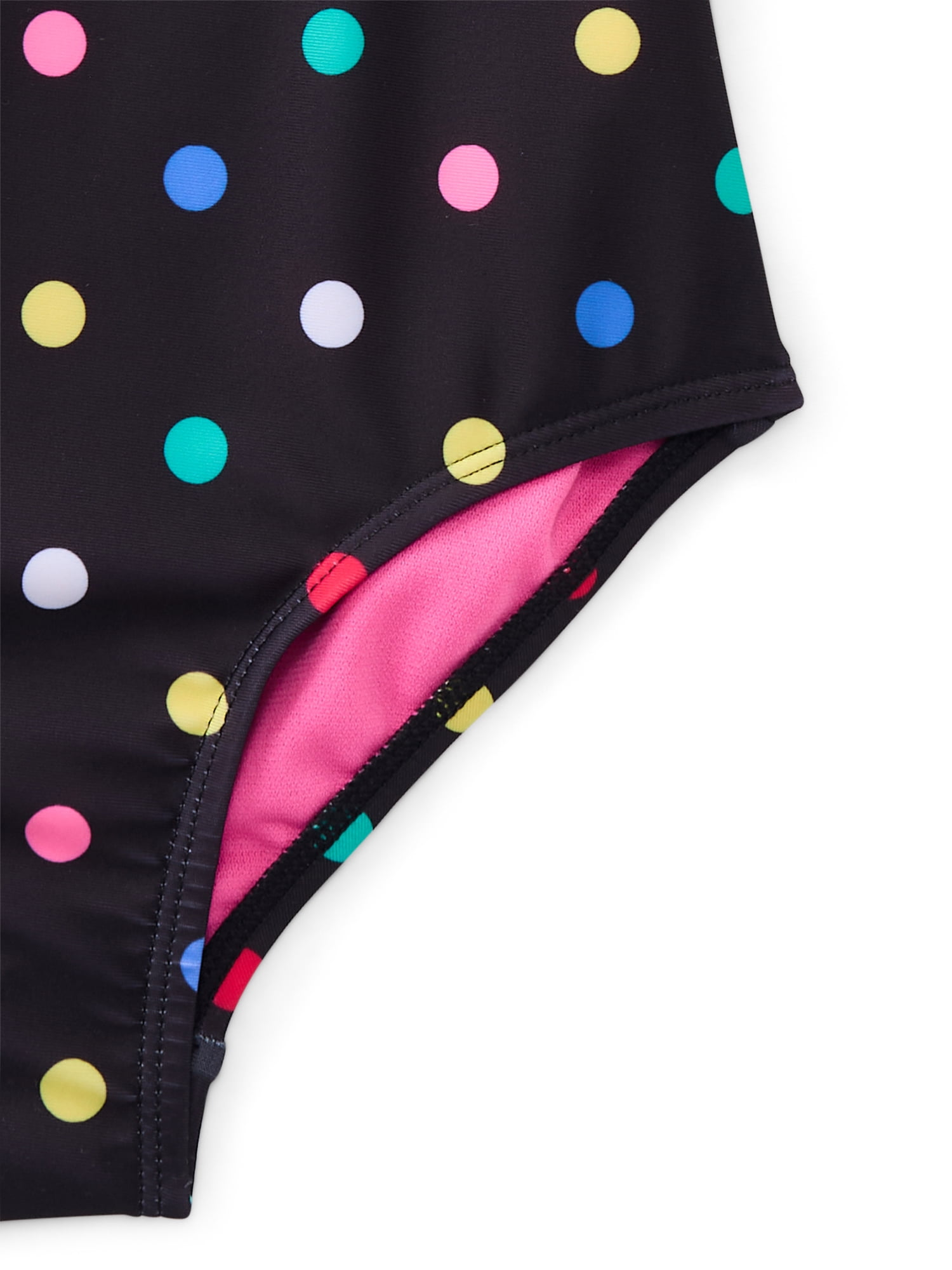 Wonder Nation Girls One Piece Swimsuit with UPF 50+, Sizes 4-18 & Plus