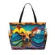 thumbnail image 1 of Easygdp Colorful Textured Chihuahua Bolsa de Viaje de Playa de Gran Capacidad, Bolsa Tote Perfecta para la Playa, Escapadas de Fin de Semana y Viajes, 1 of 7