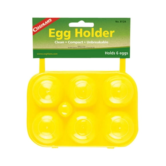 Coghlan s Egg Holder 812A Holds 6 Eggs; Yellow; Plastic; With Carrying Handle