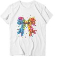 thumbnail image 4 of Fiudx Camisetas para Mujer Blusa Informal de Manga Corta con Estampado de Cuello Redondo para Mujer, 4 of 4
