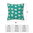 thumbnail image 2 of Throw Pillow Covers, Cute Fried Egg Skull Soft Square Pillow Cases with Invisible Zipper for Couch Bed Sofa, Farmhouse Fall Home Decor 12"x12", 2 of 7