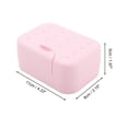 thumbnail image 4 of Unique Bargains 1 Pc Portable Soap Holder Pink Soap Holder for Bathroom 4.33"x3.15"x1.97", 4 of 6