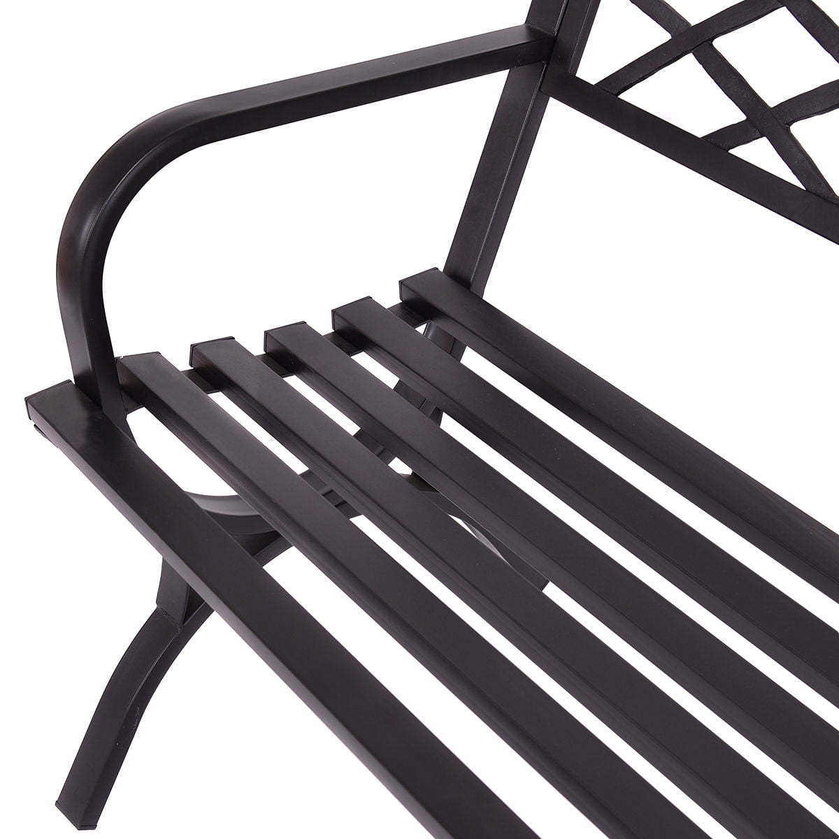 50 Patio Garden Bench Park Yard Outdoor Furniture Steel Frame Porch 50 Patio Garden Bench Park Yard Outdoor Furniture Steel Frame Porch Chair Seat