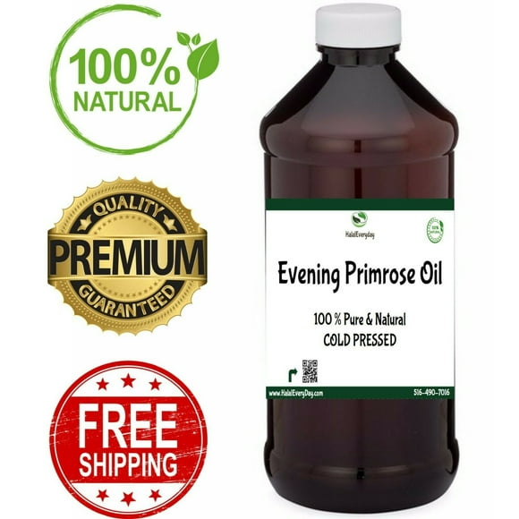 Evening Primrose Oil 16 oz (1lb) Cold Pressed 100% Pure Natural Organic Refined Carrier