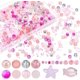 thumbnail image 1 of 1122 cuentas de vidrio para hacer joyas, redondas, rosas, con forma de pez y estrella de mar, sueltas, multicolores, pequeñas cuentas espaciadoras., 1 of 7