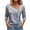 Gray, variant on WREESH Womens Fashion Dressy Tops Side Button V-Neck Printed Long Sleeved Shirt T-Shirt Pullover Gray