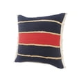 thumbnail image 6 of Laddha Home Designs 20" Navy and Red Striped Square Lumbar Pillow, 6 of 9