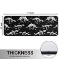thumbnail image 5 of Kitchen Rugs Sets Of 2,Black Dinosaurs Skeleton Text Pattern Anti Fatigue Kitchen Mat Rugs Non Slip Washable,Decorative Kitchen Floor Mats for Kitchen,Sink,Laundry,17"x47"+17"x47", 5 of 5