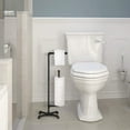 thumbnail image 3 of Toilet Paper Holder Stand, Free Standing Tissue Paper Roll Holder, Bathroom Organizer Industrial Cast Iron Pipe, Black, 3 of 3