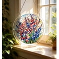 thumbnail image 4 of Patriotic Acrylic Suncatcher Stained Glass Style Window Hanging Ornament Independence Day Memorial Day Home Decor With Chain, 4 of 6