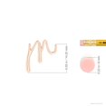 thumbnail image 2 of Angara Natural Lowercase "M" Initial Pendant in 14K Rose Gold for Women, 2 of 4