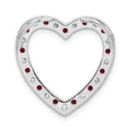 thumbnail image 4 of Auriga Fine Jewelry 925 Sterling Silver Garnet and CZ Heart Pendant for Women, 4 of 6