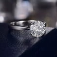 thumbnail image 2 of 2Ct Lab Created Diamond Round Cut Solitaire Ring 14K White Gold Plated, 2 of 4