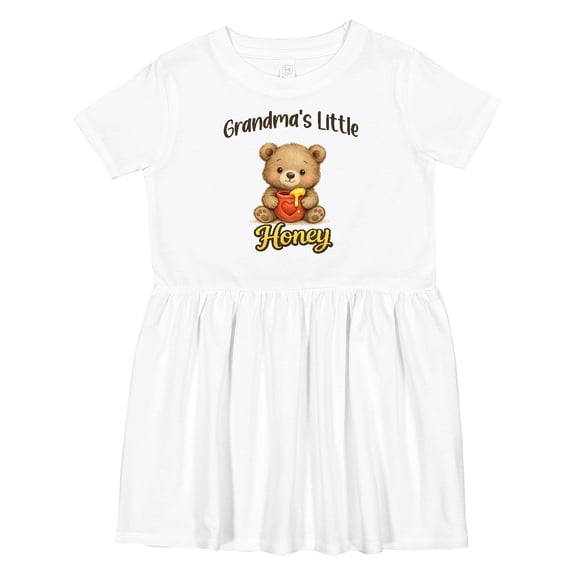 Inktastic Grandma's Little Honey Bear Girls Toddler Dress