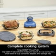 thumbnail image 3 of Restored Ninja Crispi 5-in-1 Portable Glass Air Fryer Cooking System, 6-Cup, 4-Quart & 2.5-Quart TempWare Containers With Lids, Microwave, Freezer & Dishwasher Safe, Blue, FN103CO, 3 of 5