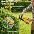 thumbnail image 2 of Hedge Trimmer Cordless,UNTIMATY 21V Electric Bush Trimmer with Rotatable Handle,Brushless Motor Trimmers Battery Powered, for Shrub Cutting,Trimming,Yellow, 2 of 10