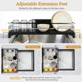 thumbnail image 4 of Dish Drying Rack - Extendable Dish Rack, AOKIWO Large Capacity Drying Drainer for Kitchen Counter, Stainless Steel Rust-Proof with Utensil Holder, Black, 4 of 7