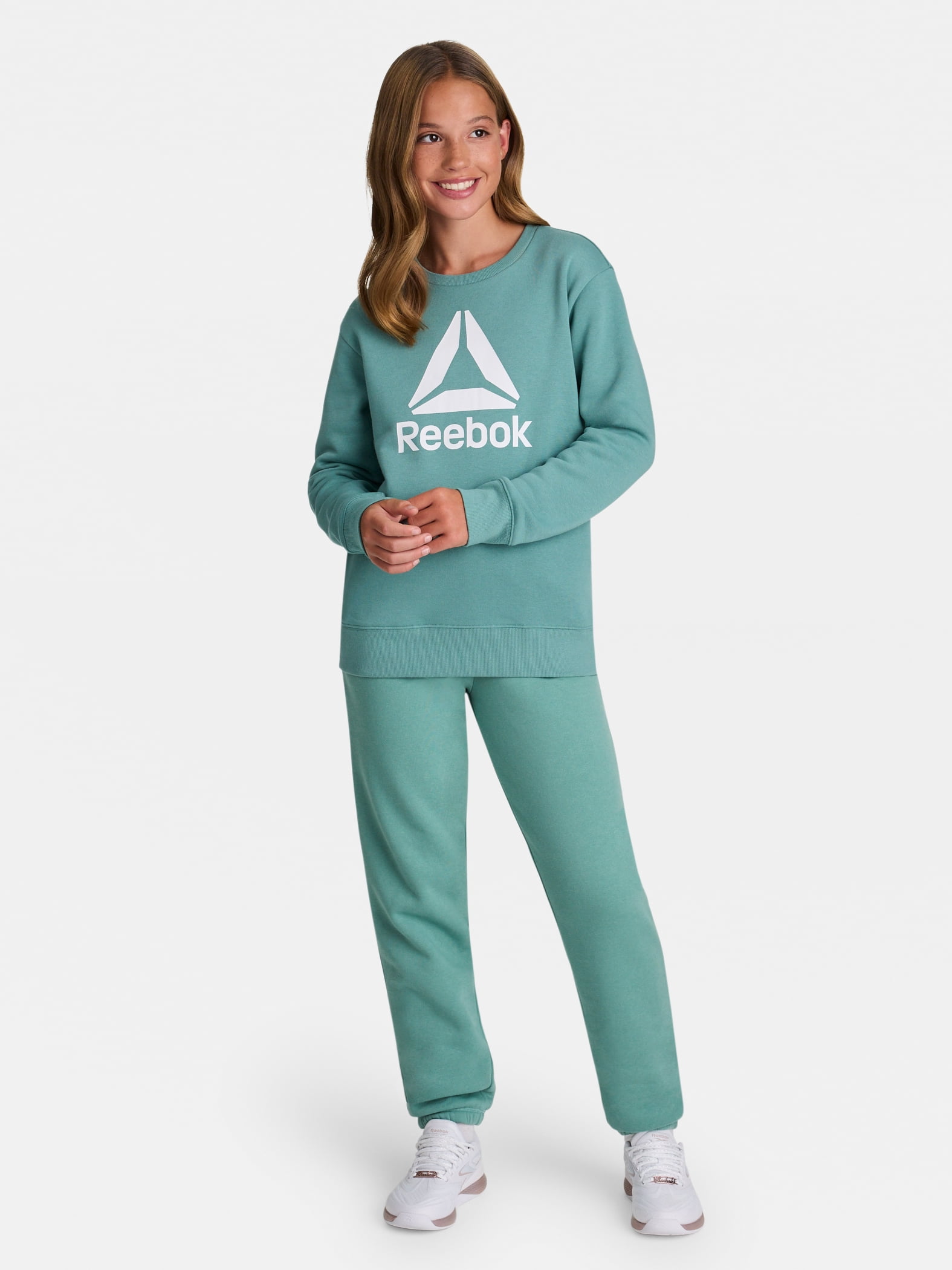 Reebok Girl's Game Day Fleece Crewneck, Sizes 4-18