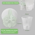 thumbnail image 4 of 6 Inch Transparent Plastic Garden Pots Self Watering , 10 Pack Plastic Nursery Plant Pots with Deep Reservior, 4 of 8