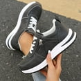 thumbnail image 5 of Mepaouo Women's Slip on Walking Tennis Shoes Comfort Wedge Platform Casual Fashion Sneakers Black 6.5, 5 of 8