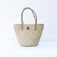 thumbnail image 1 of Granjero Gordo Bolso de mano tejido y bolsas de cosméticos, bolso de mano tejido elegante de playa de verano, bolso de hombro de 4,33 x 3,93 x 7,08 pulgadas (estilo B), 1 of 4