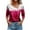 Hot Pink, variant on yievot Long Sleeve Shirts Women's V-Neck Fashion Casual Printed Button-Up Blouse T-shirt Tops