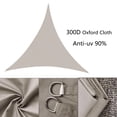 thumbnail image 6 of Triangle Outdoor Sun Shade Sail Waterproof Patio Canopy Backyard Porch Pool Sun Shelter Cover 12'x12'x12' Khaki, 6 of 9