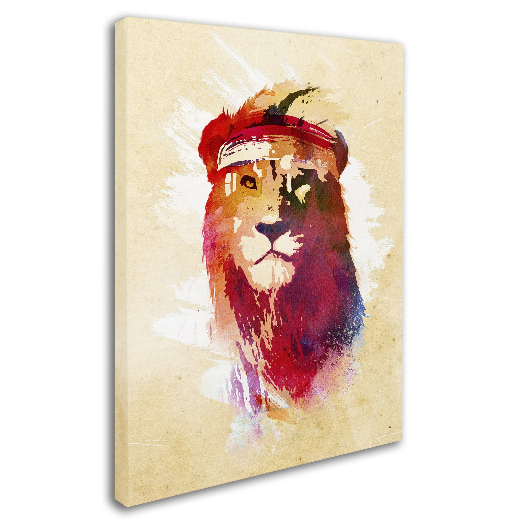 Trademark Fine Art 'Gym Lion' Canvas Art by Robert Farkas