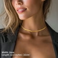 thumbnail image 4 of FindChic 14K Gold Plated Necklace for Women 3mm Herringbone Choker Snake Chain Birthday Mothers Day Jewelry Gifts Her Mom Wife Lady Female Adults Age Ideas, 12.5inch, 4 of 9
