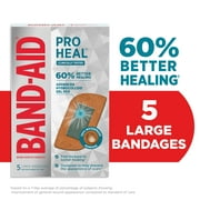 Band-Aid Brand Large Pro Heal Bandages + Hydrocolloid Pads, 5 Ct