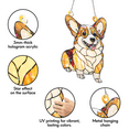 thumbnail image 3 of 89Bloom Corgi Stained Glass Hologram Ornament, Dog Stained Glass Suncatcher Ornaments Home Decor, Dog Holographic Ornaments, 3 of 7
