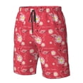 thumbnail image 5 of Kdxio Hello Summer Flamingo Pattern Mens Casual Shorts - Drawstring Summer Beach Sports Shorts for Men, 5 of 9