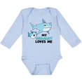 thumbnail image 3 of Inktastic My Grammy Loves Me with Cute Sharks Boys or Girls Long Sleeve Baby Bodysuit, 3 of 5