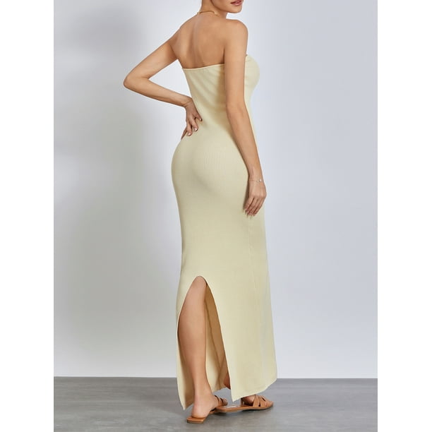 Knit strapless dress sales