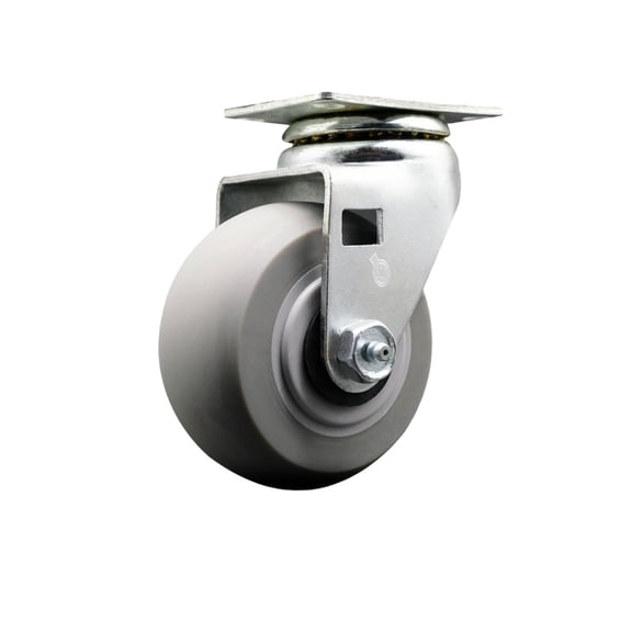 4 Inch Thermoplastic Rubber Wheel Swivel Caster with Roller Bearing SCC