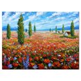 thumbnail image 2 of Red Poppies Field Watercolor - Large Flower Canvas Wall Art, 2 of 3