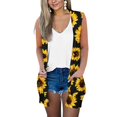 thumbnail image 4 of jsaierl Sleeveless Cardigan Women Summer Lightweight Open Front Draped Flower Printed Duster Vest Casual, 4 of 5