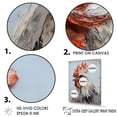 thumbnail image 3 of Designart "Faithful Rooster Depiction I" Animals Rooster Floater Framed Wall Art Living Room, 3 of 5