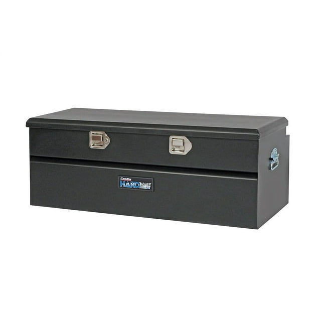 Dee Zee Tool Box DZ8556FSB Hardware; Chest; Single Lid; Diamond Tread; Black Textured Powder Coated; Steel; 8.9 Cubic Foot Capacity; Non-Slanted Base