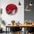 thumbnail image 4 of Wall Clock 14 Inch Christmas Snowman Round Silent Decorative Wall Clocks Battery Operated for Living Room Bedroom Kitchen Classroom Decor, Red Farm Truck Xmas Tree Snowflake,Large, 4 of 7