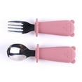thumbnail image 2 of Stainless Steel Fork Spoon Set With Silicone Handle Durable Tableware For Kitchen Dining Camping Travel Picnic BBQ Party, 2 of 4
