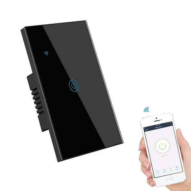 Smart Switch Tuya Control Voice Control WiFi Smart Home Touch Switches Need Neutral Temperature Remote Controller Mobile Phone APP ,Easily DIY