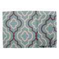 thumbnail image 2 of S4Sassy Blue Quarterfoil Geometric Washable Printed Dining Reversible Tablemats With Napkins Set, 2 of 3